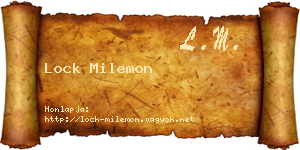 Lock Milemon névjegykártya